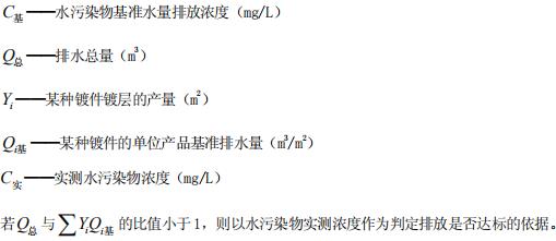 电镀污染物排放标准